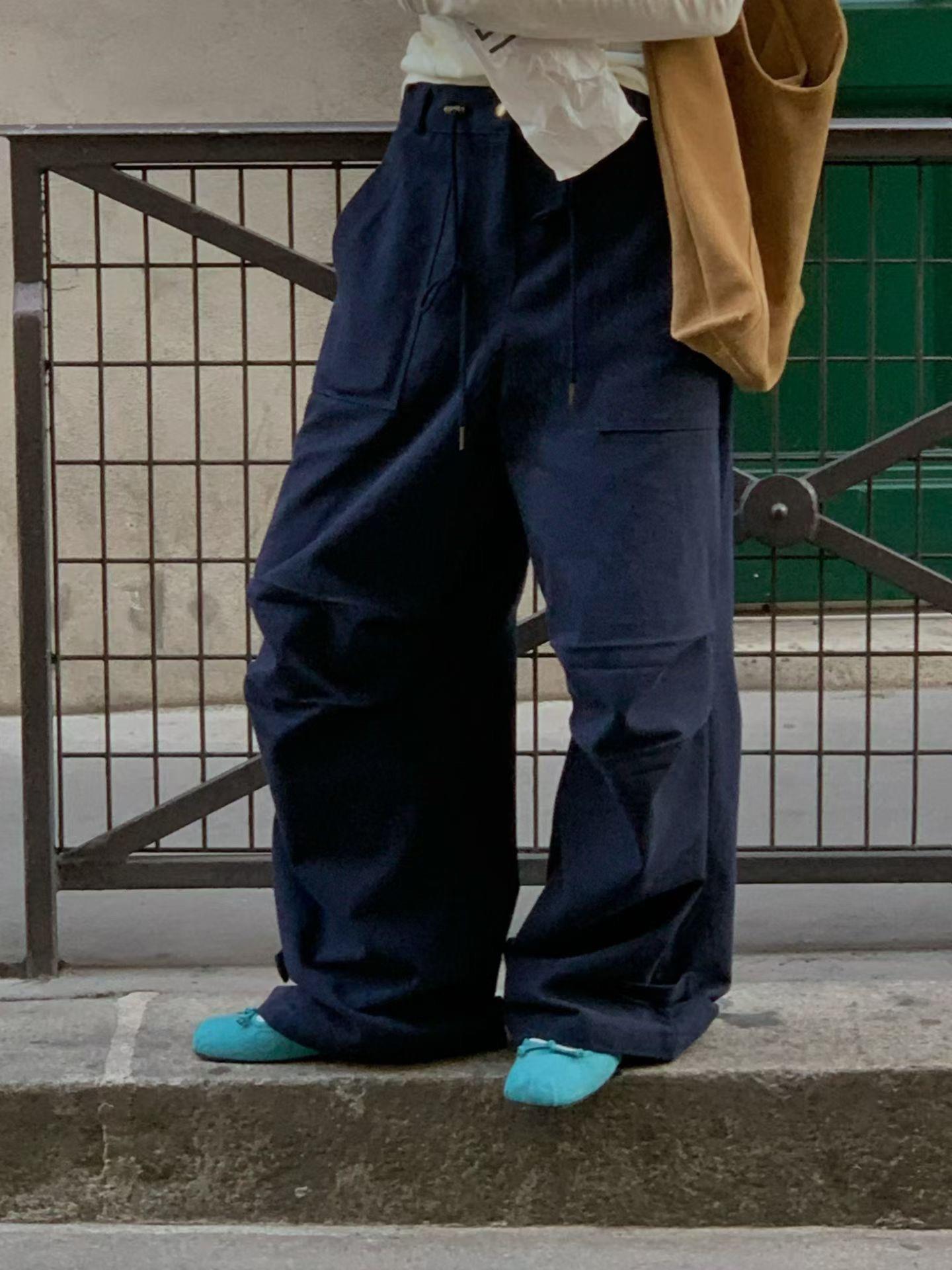 斜紋布抽繩工作褲